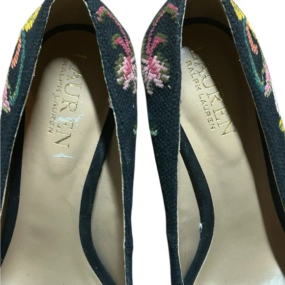 Lauren Ralph Lauren Lindella II Needlepoint & Suede Pump - Picture 4 of 9